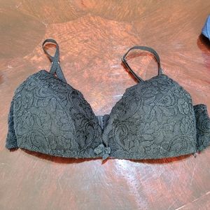 (4187)Unreadable tag, measures 27 in. around, And( ? B cup) Black (4197)